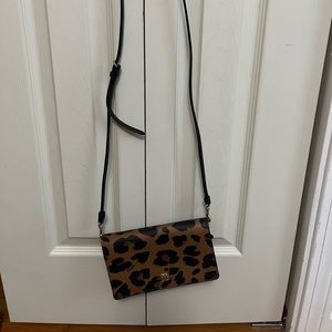 Coach animal print crossbody wallet/purse